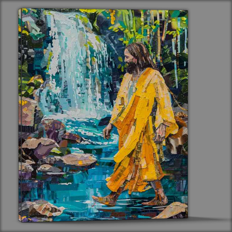 Buy Canvas : (Jesus walks through the stream)