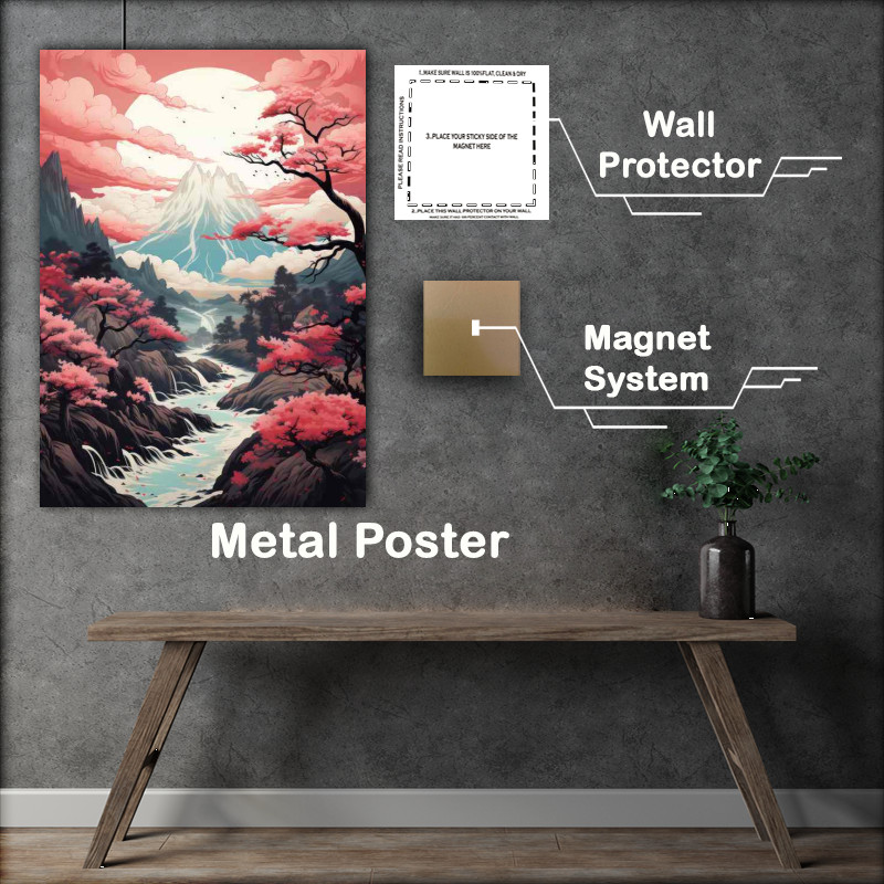Buy Metal Poster : (Cherry Trees and Mountain Echoes)
