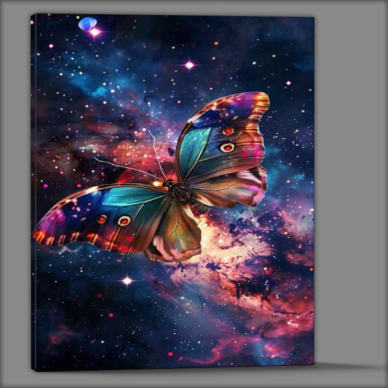 Buy Canvas : (butterfly flying in the cosmos sky)