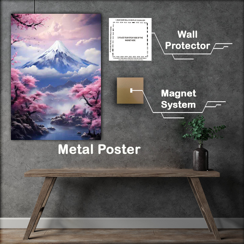 Buy Metal Poster : (Discover the Blossoming Peaks of Japan)