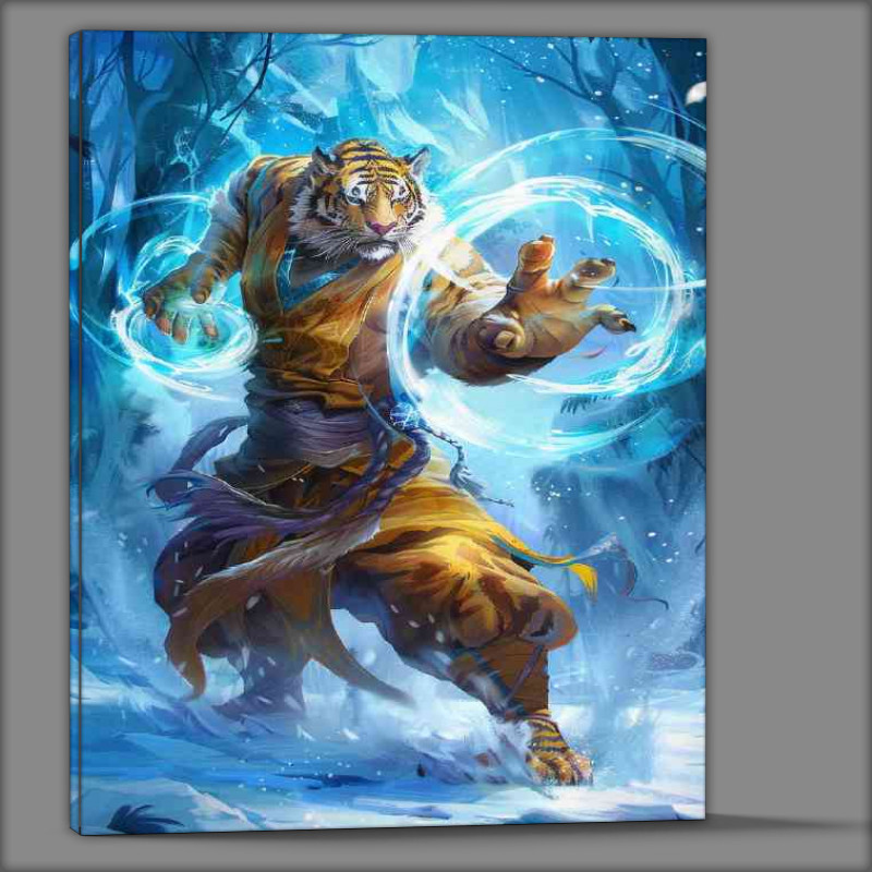 Buy Canvas : (Yellow Tiger monk casting magic)