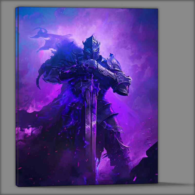 Buy Canvas : (A Dark knight holding his sword)