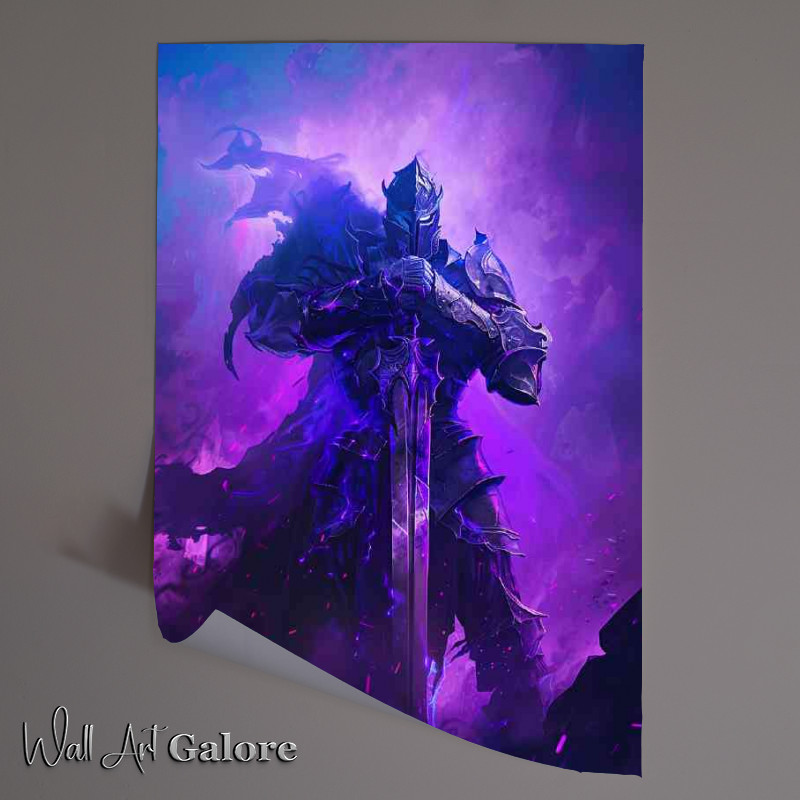 Buy Unframed Poster : (A Dark knight holding his sword)