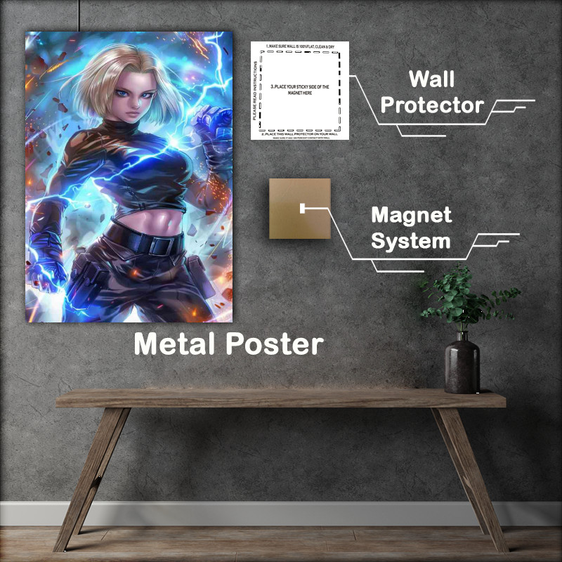 Buy Metal Poster : (Android no18 a character)