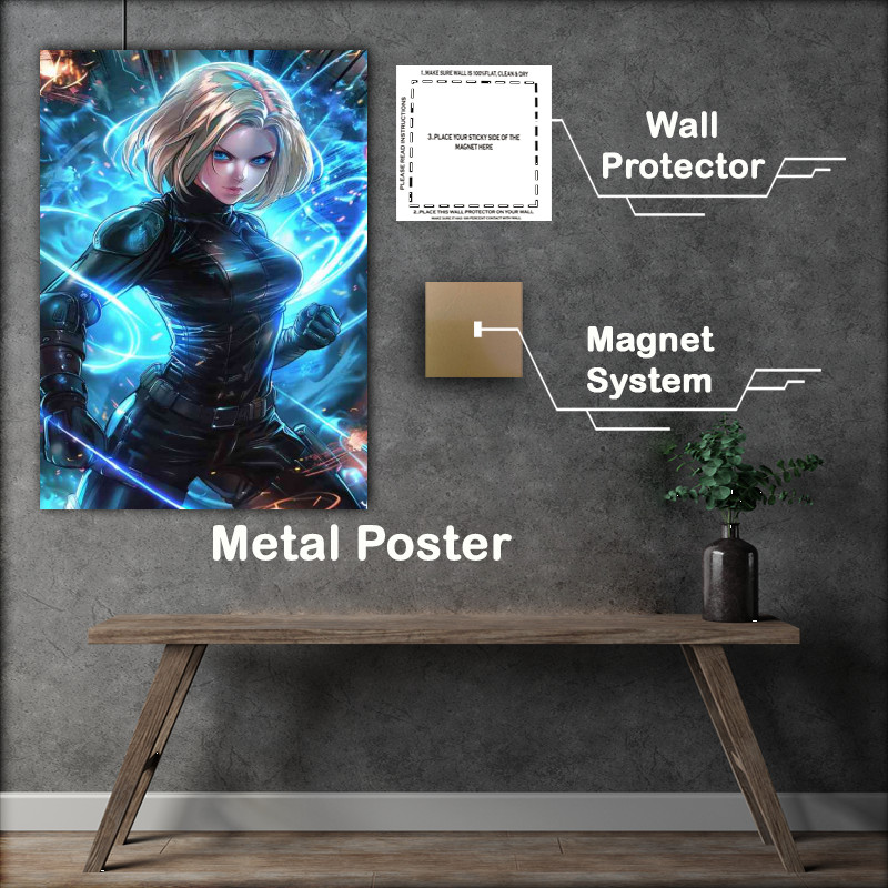 Buy Metal Poster : (Android no18 with sword)