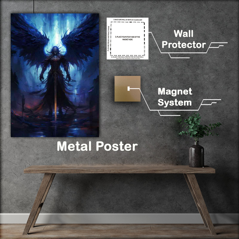 Buy Metal Poster : (Angel of death with sword)