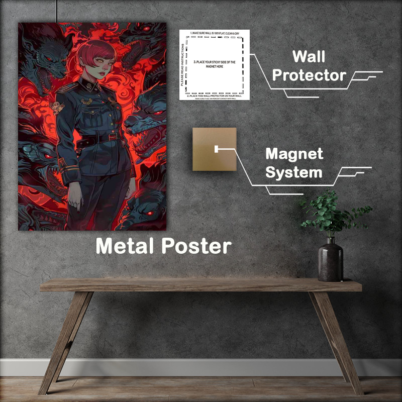 Buy Metal Poster : (Beautiful red haired woman)