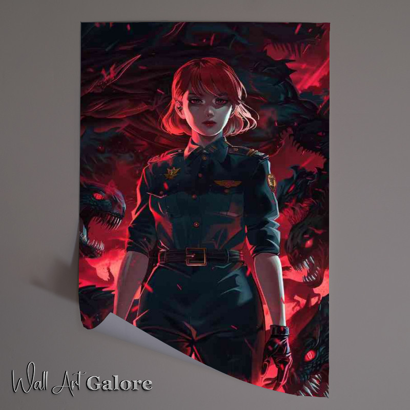 Buy Unframed Poster : (Beautiful red haired woman with short hair)