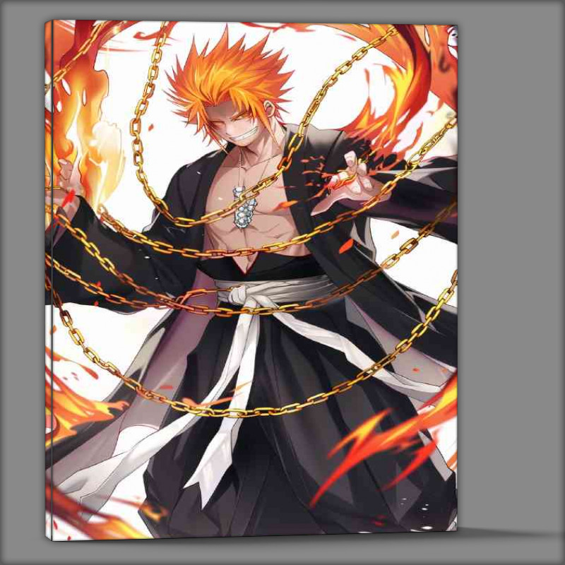 Buy Canvas : (Bleach anime character holding gold chains)