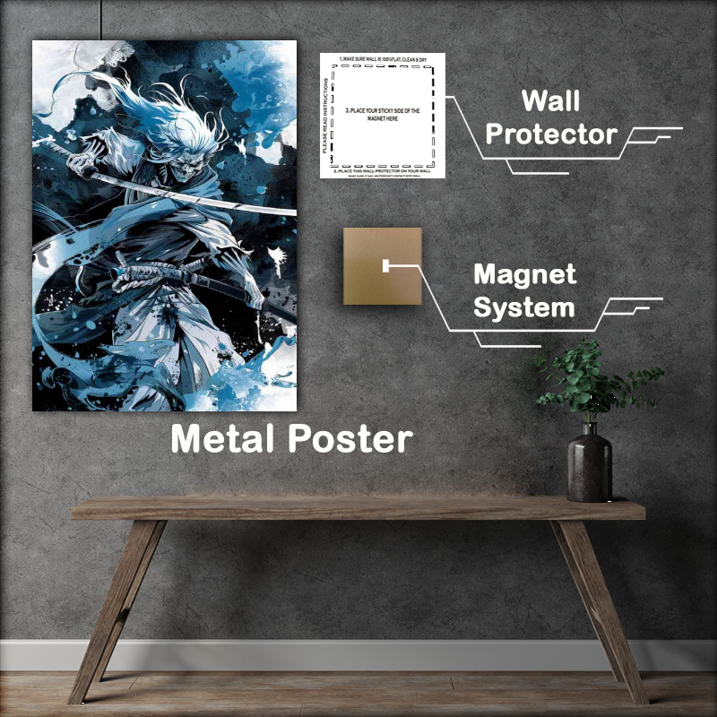 Buy Metal Poster : (Bleach anime fighting with sword)