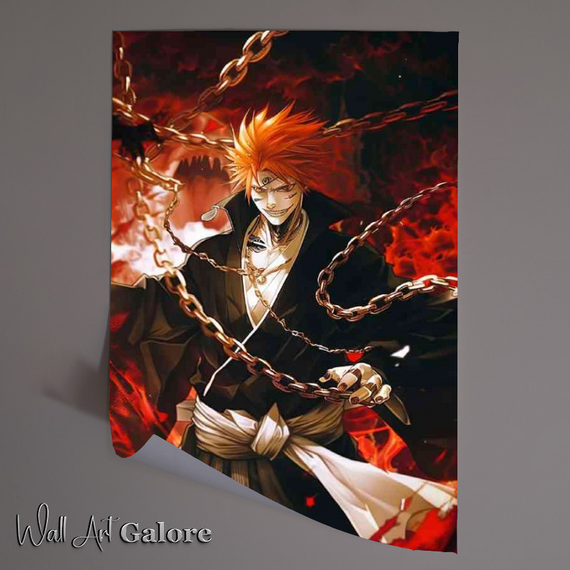 Buy Unframed Poster : (Bleach fighting with chains in hell)