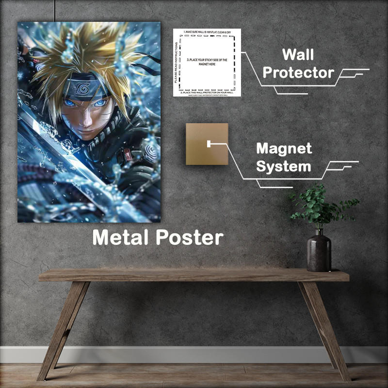 Buy Metal Poster : (Character Sasuke U with blue eyes)
