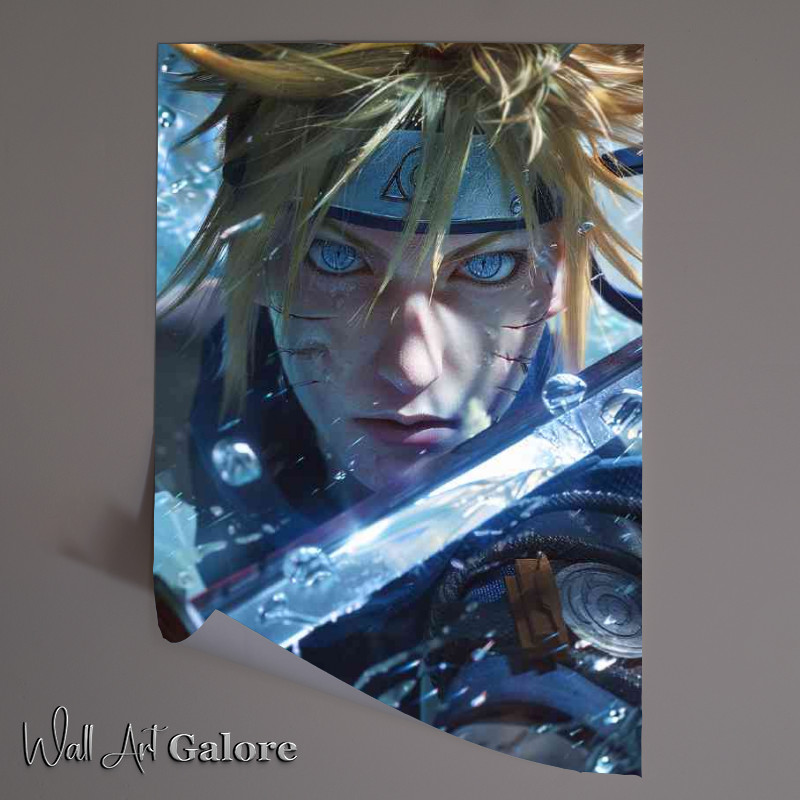Buy Unframed Poster : (Character Sasuke U with sword anime style)
