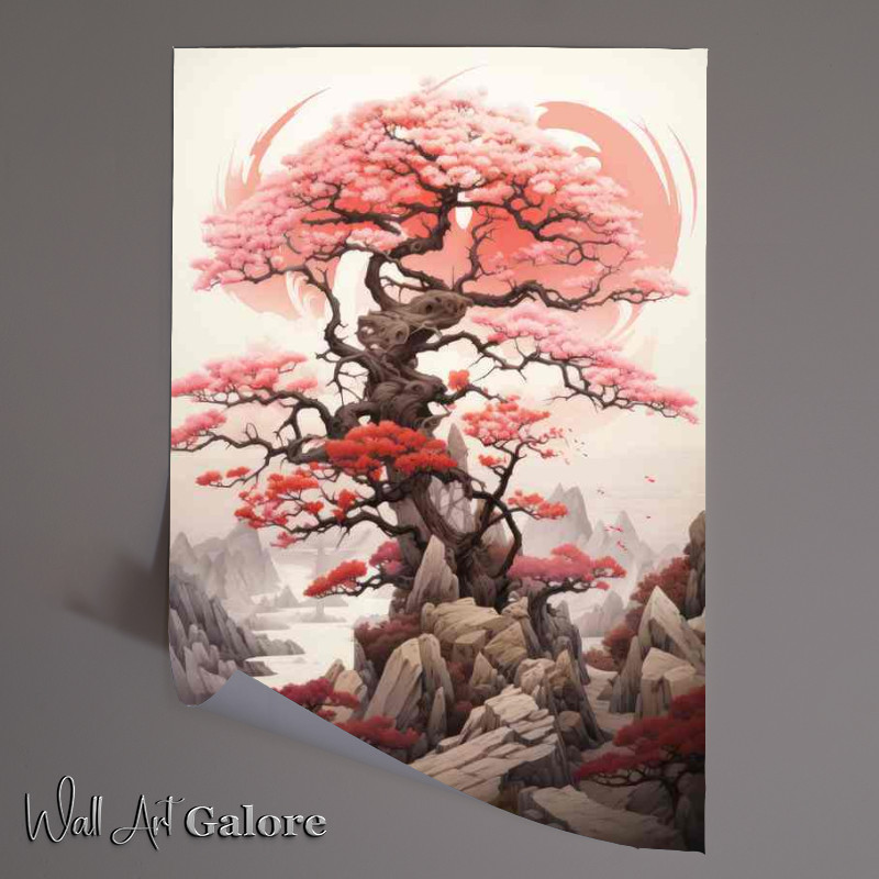 Buy Unframed Poster : (Explore the Cherry Blossom Majesty of Japans Mountains)