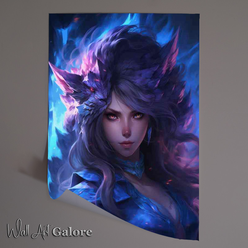 Buy Unframed Poster : (Female character wearing a blue and purple costume)