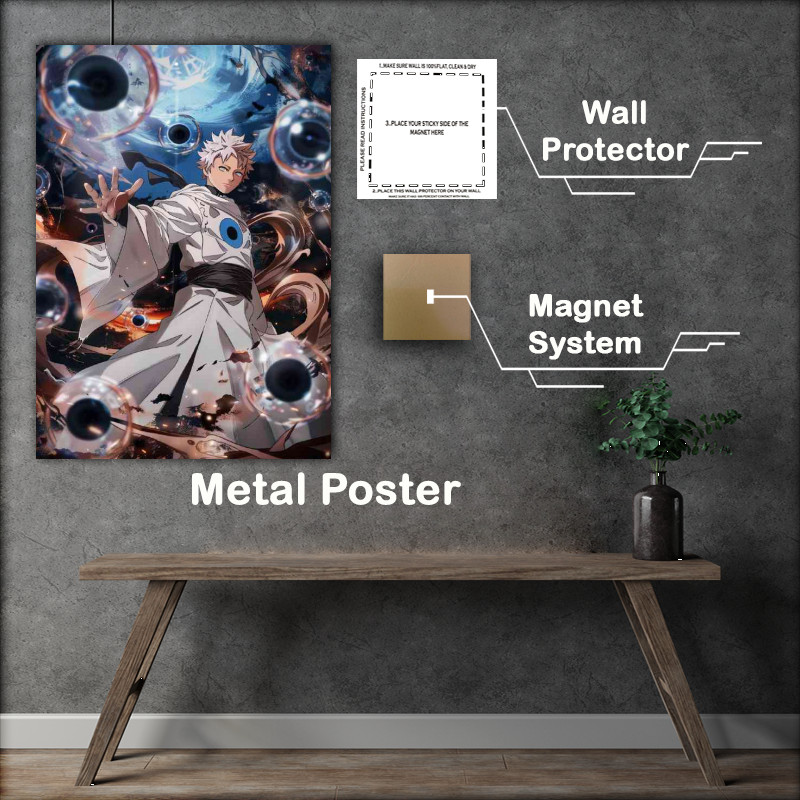 Buy Metal Poster : (Gimhamo anime wearing a white robe)
