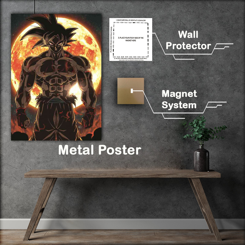 Buy Metal Poster : (Goku red eyes and dark hair)