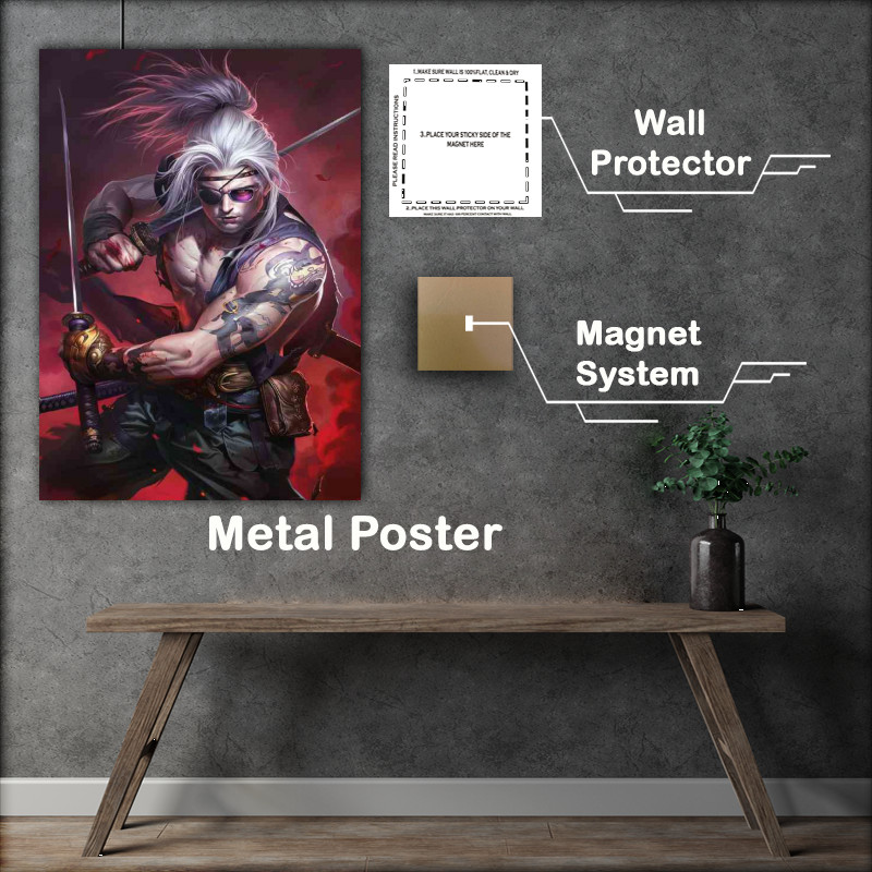 Buy Metal Poster : (Handsome man with silver hair)