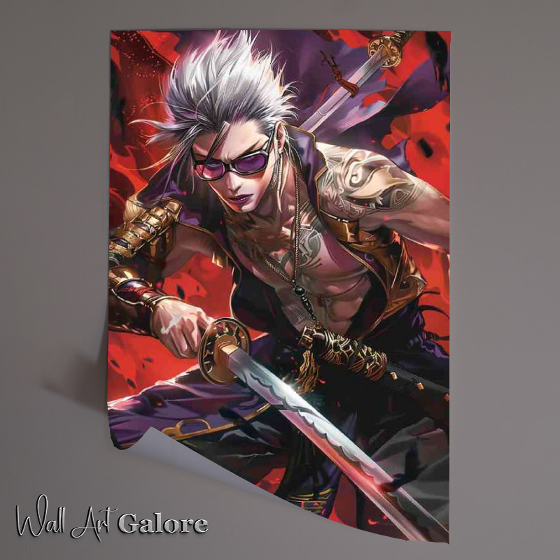 Buy Unframed Poster : (Handsome man with silver hair wearing glasses)