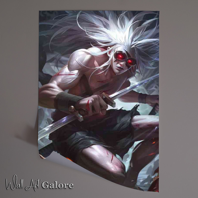 Buy Unframed Poster : (Kamigari Argentinian eebiko with sword red eyes)