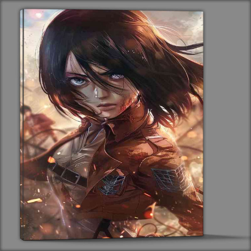 Buy Canvas : (Mikasa Ackerman in fight mode)