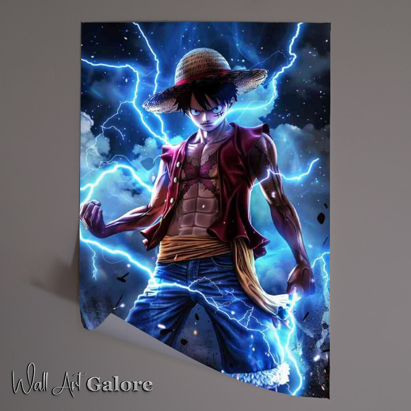Buy Unframed Poster : (Monkey D Luffy lightning)