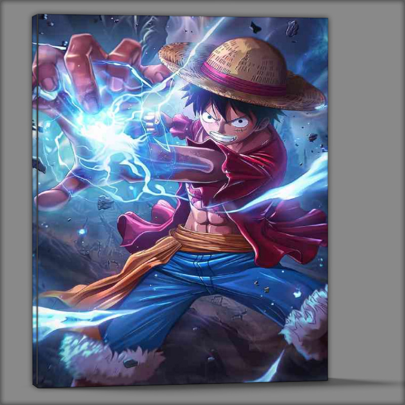 Buy Canvas : (Monkey D Luffy with fire ball)