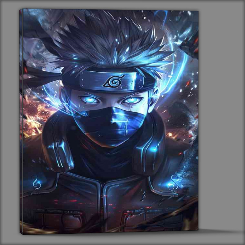 Buy Canvas : (Naruto Uzumaki in his Black gear anime style)