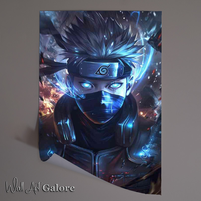 Buy Unframed Poster : (Naruto Uzumaki in his Black gear anime style)
