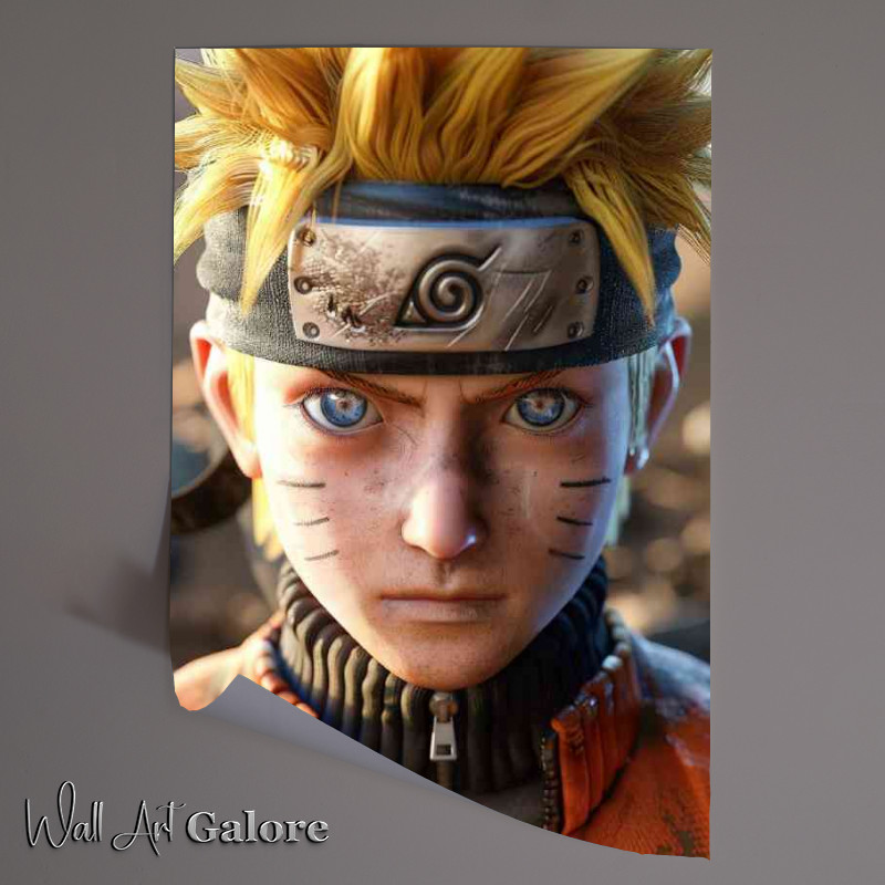Buy Unframed Poster : (Naruto full face shot anime style)