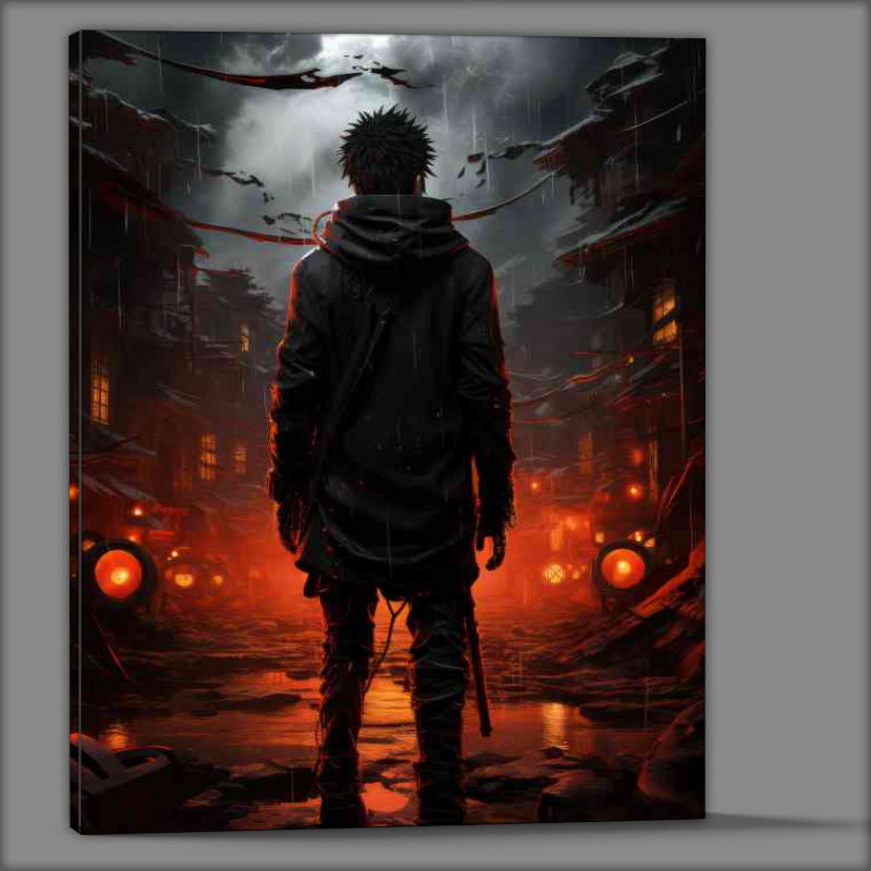 Buy Canvas : (Naruto in the style of dystopian art)