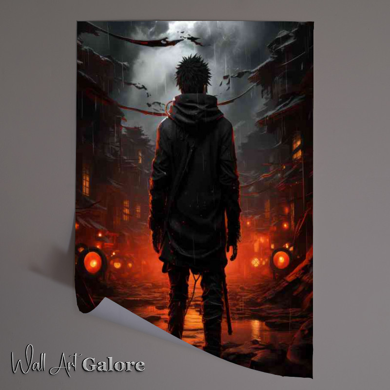 Buy Unframed Poster : (Naruto in the style of dystopian art)