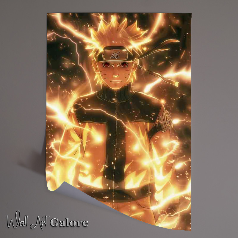 Buy Unframed Poster : (Naruto with his golden glow)