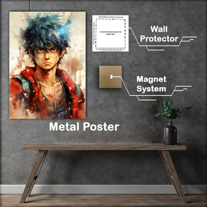 Buy Metal Poster : (Poster one piece watercolour style)