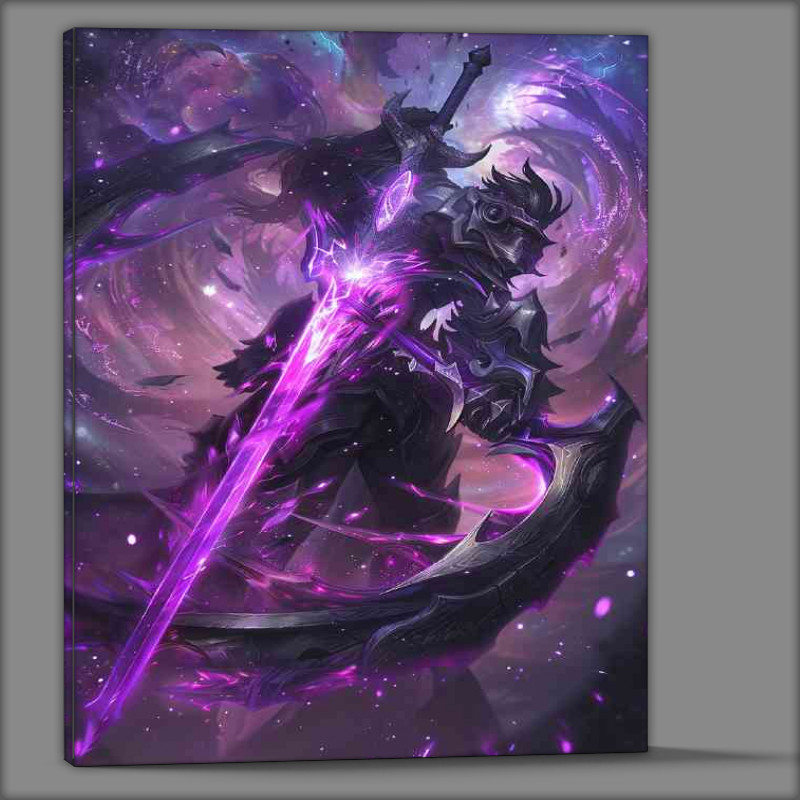 Buy Canvas : (Powerful sword surrounded by dark purple energy)