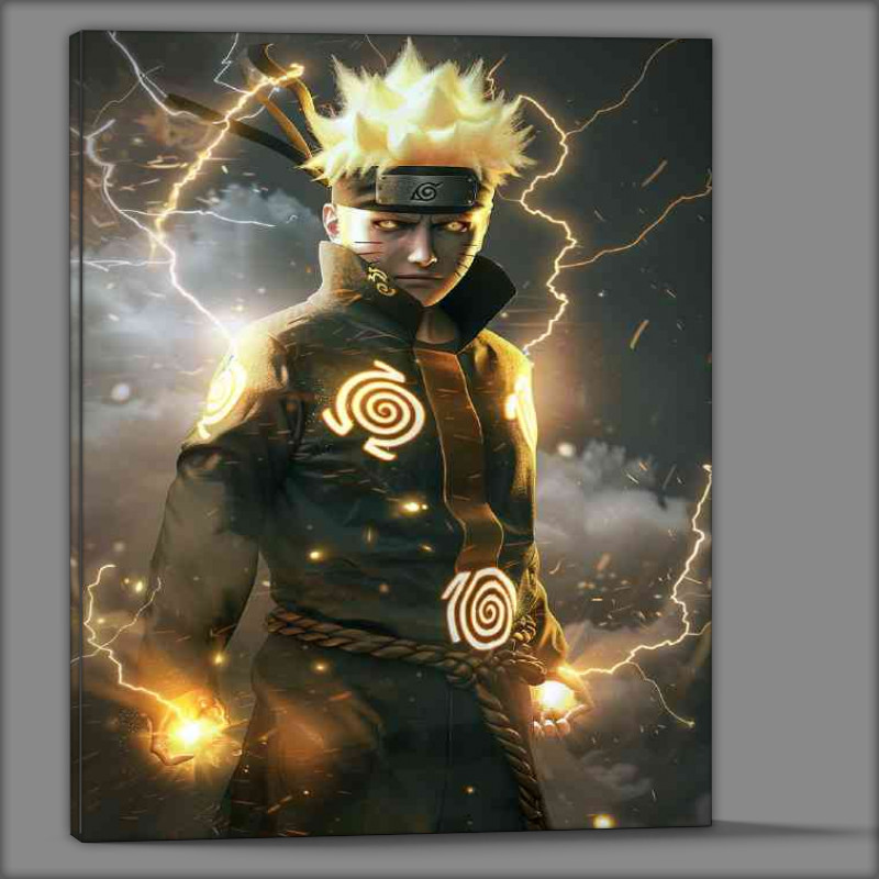 Buy Canvas : (Realistic illustration of Naruto Uzumaki in his Akats)