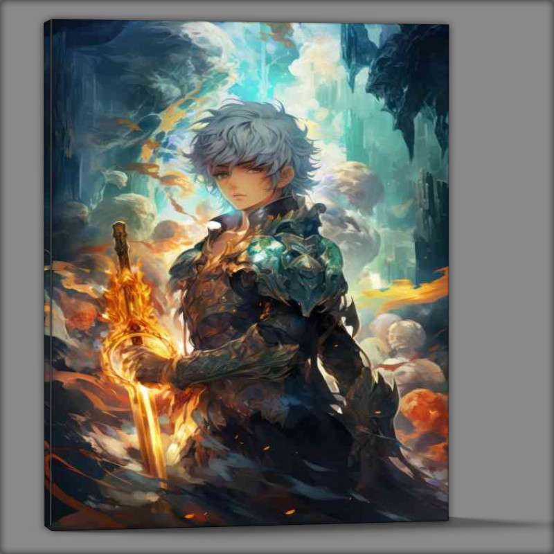 Buy Canvas : (Slayer holding a white sword anime)