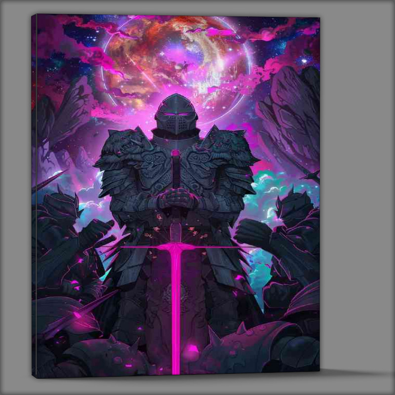 Buy Canvas : (Sword and sorcery style a Black knight)