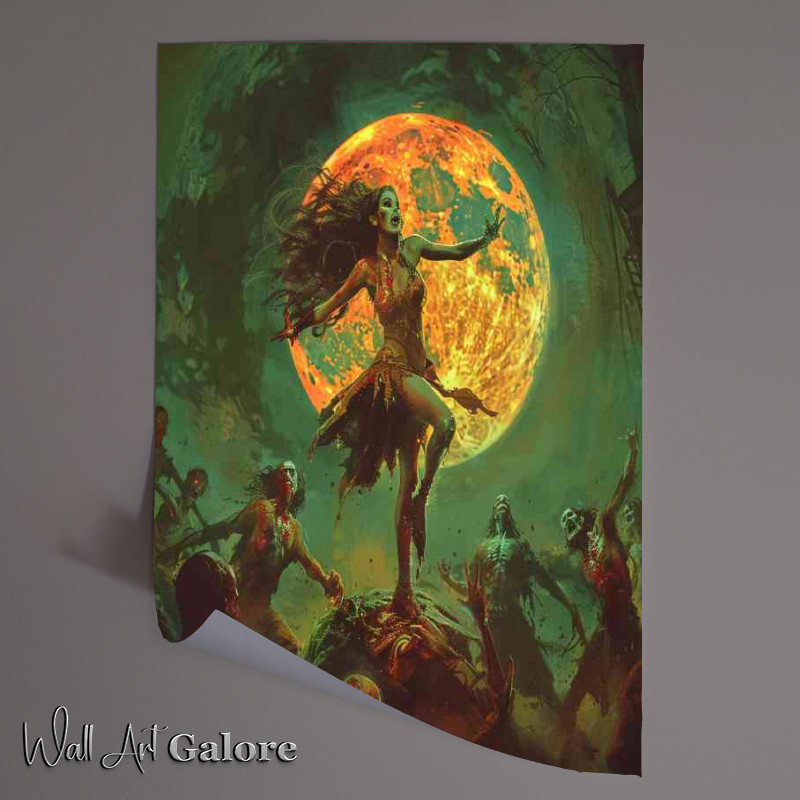 Buy Unframed Poster : (80s fantasy a beautiful half elf woman dancing)