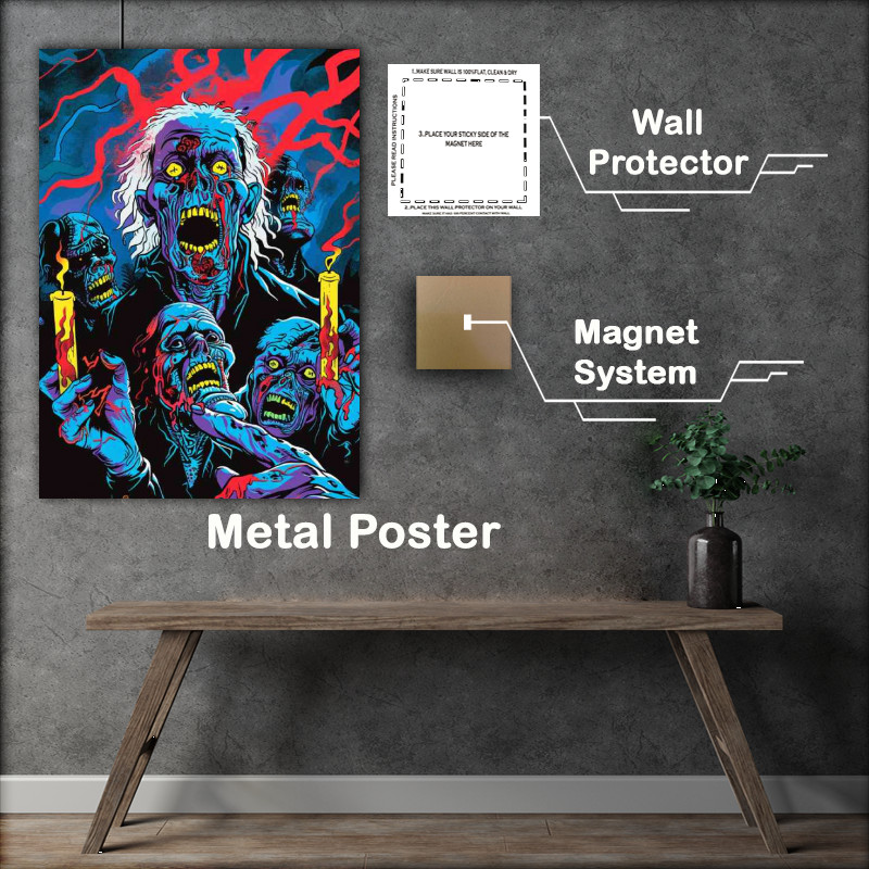 Buy Metal Poster : (Colorful psychedelic black light poster)