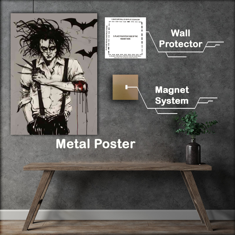 Buy Metal Poster : (Edward Scissorhands style painting)