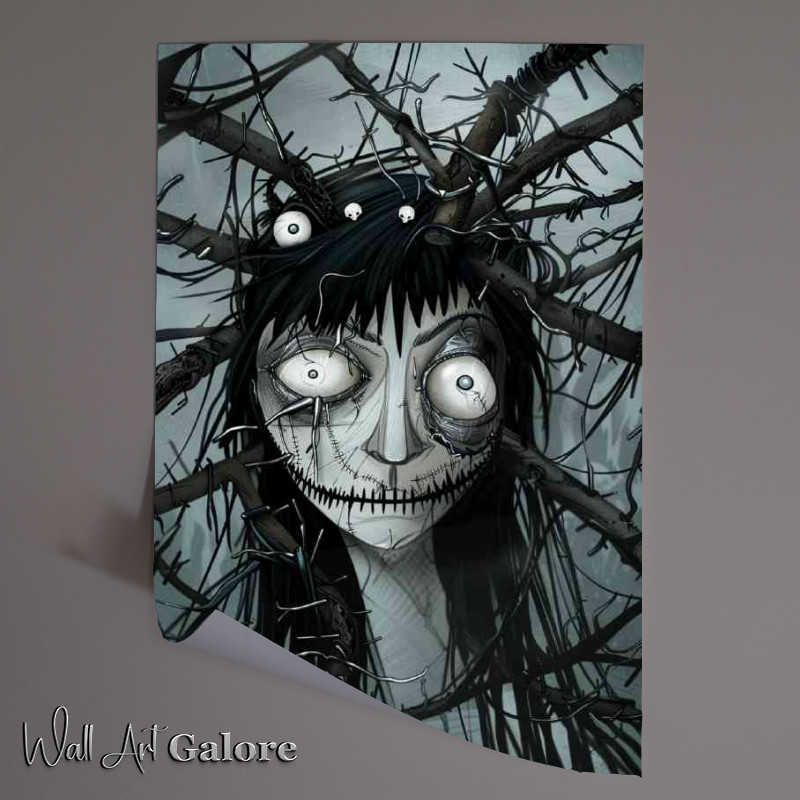 Buy Unframed Poster : (Eerie character black and white)