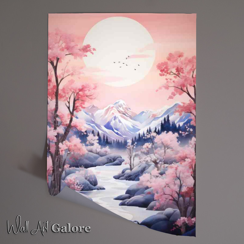 Buy Unframed Poster : (Japans Iconic Views Cherry Trees Peaks and Waters)