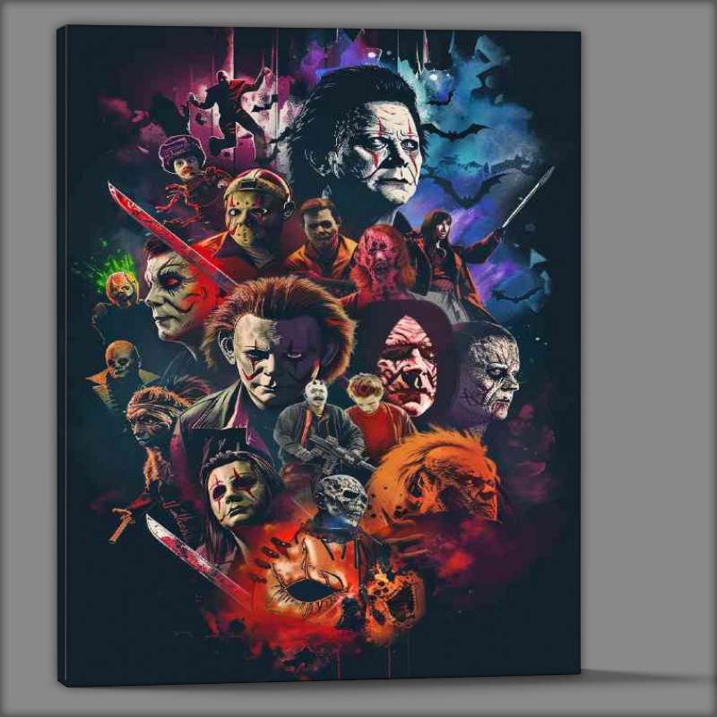 Buy Canvas : (Iconic horror movie characters)