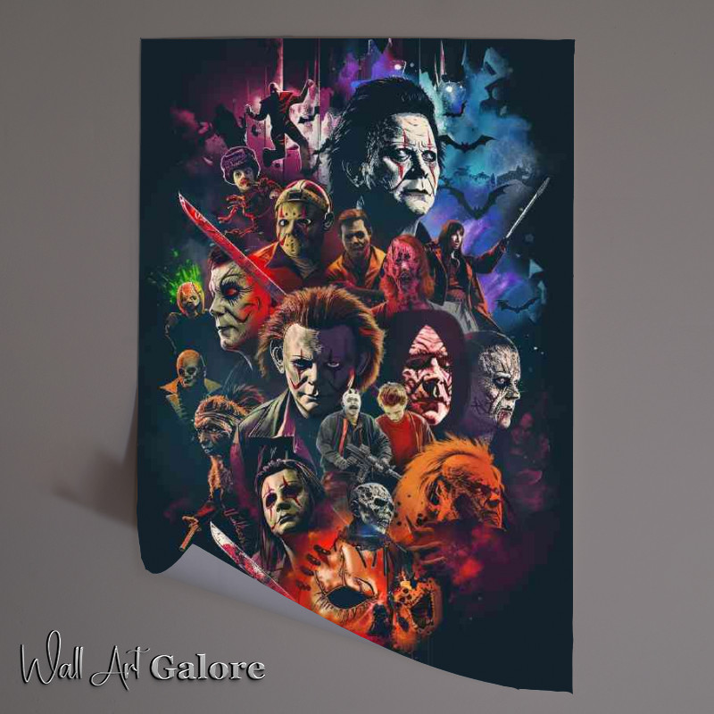 Buy Unframed Poster : (Iconic horror movie characters)