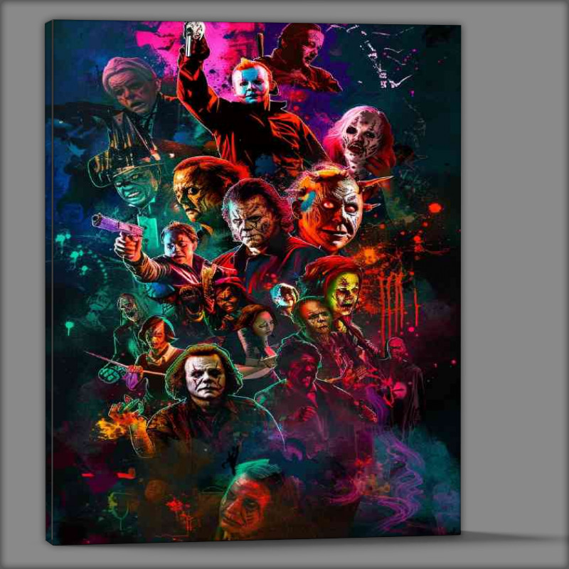 Buy Canvas : (Iconic horror movie characters It Freddy michael myers etc)