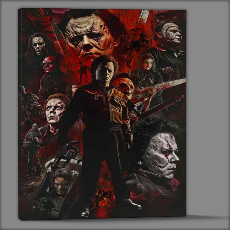 Buy Canvas : (Iconic horror movie characters with blades)