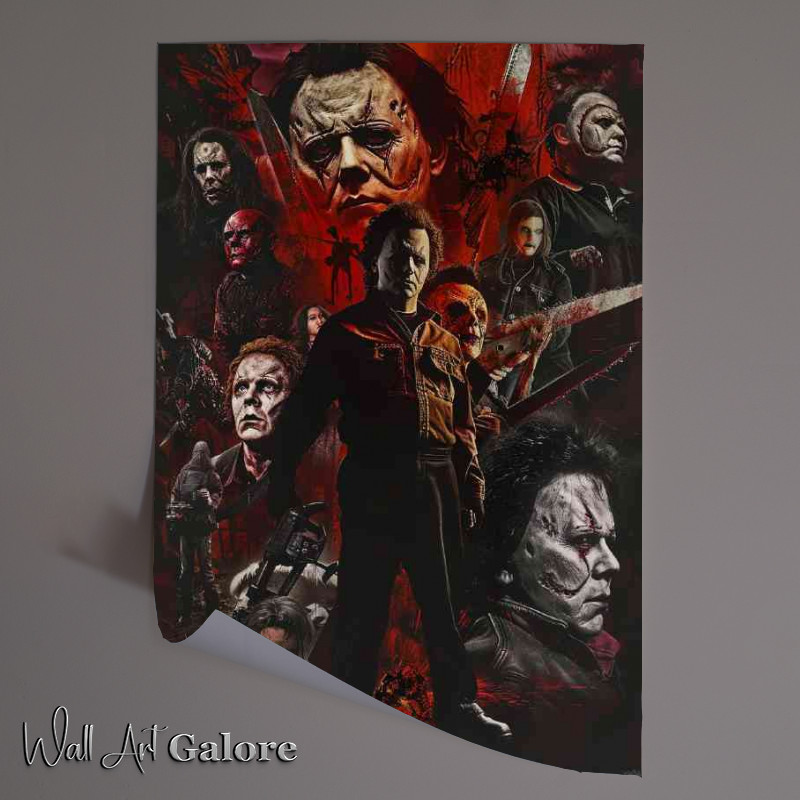 Buy Unframed Poster : (Iconic horror movie characters with blades)
