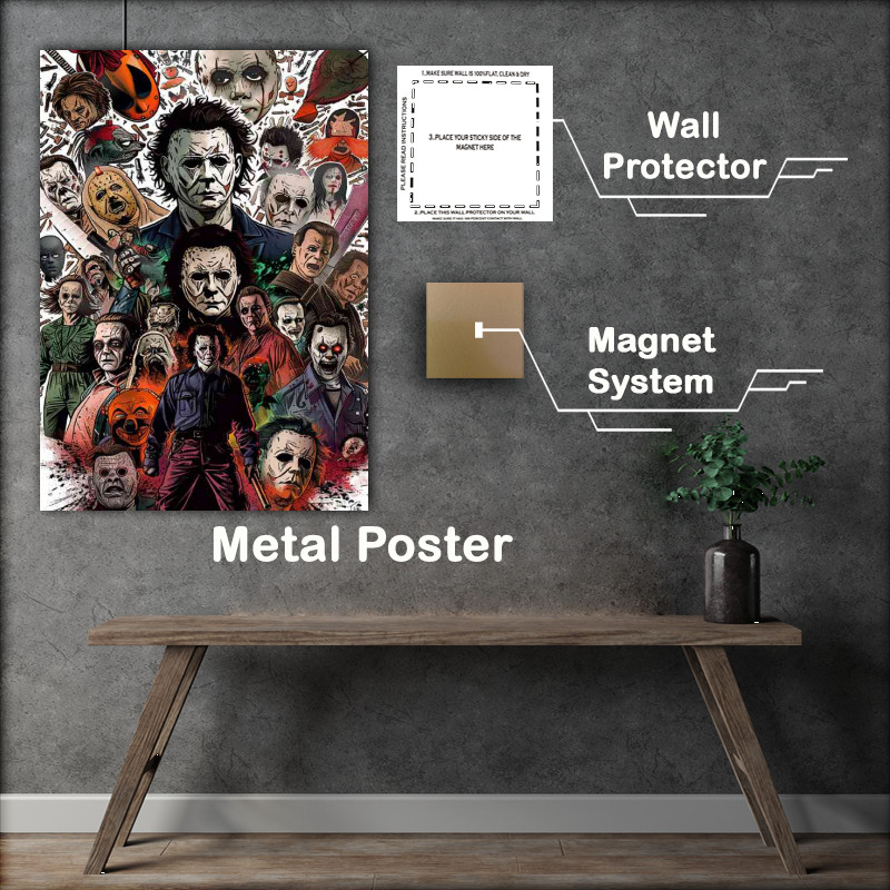 Buy Metal Poster : (Iconic horror movie michael myers)