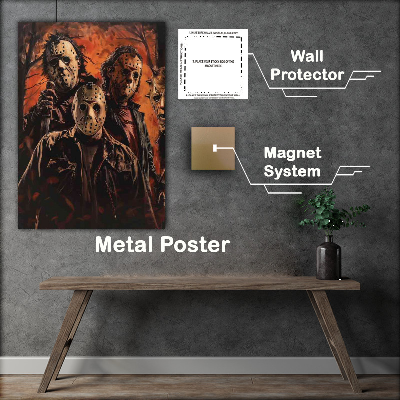 Buy Metal Poster : (Michael Myers masked horroe friday 13th)